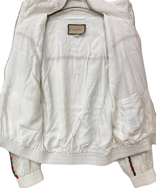 GUCCI（グッチ）GUCCI (グッチ) GGロゴ ビスコースジャケット ホワイト サイズ:44の古着・服飾アイテム