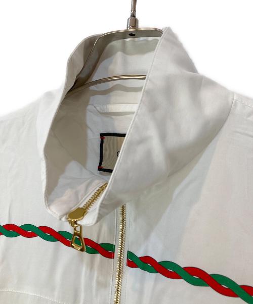 GUCCI（グッチ）GUCCI (グッチ) GGロゴ ビスコースジャケット ホワイト サイズ:44の古着・服飾アイテム