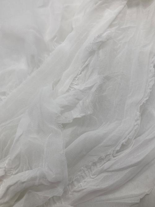 Noble（ノーブル）Noble (ノーブル) フリルギャザーブラウス ホワイト サイズ:Fの古着・服飾アイテム