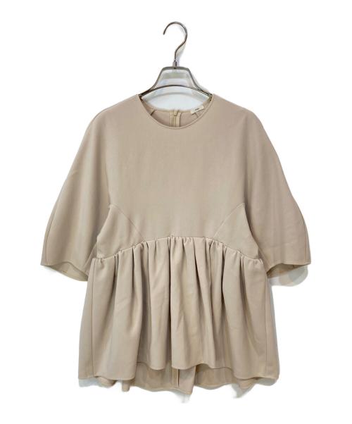 IENA（イエナ）IENA (イエナ) ペプラムギャザーブラウス ベージュ サイズ:Fの古着・服飾アイテム