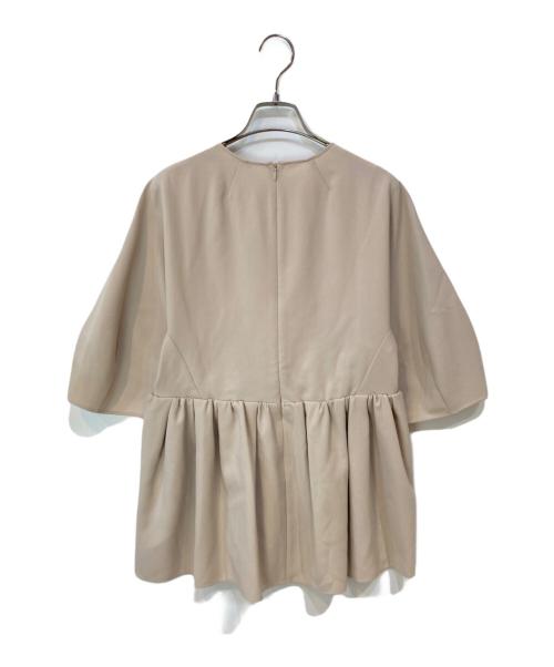 IENA（イエナ）IENA (イエナ) ペプラムギャザーブラウス ベージュ サイズ:Fの古着・服飾アイテム