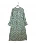 BALLSEY (ボールジィ) ブルーリーフラワープリント フレアカフスワンピース グリーン サイズ:34：5000円