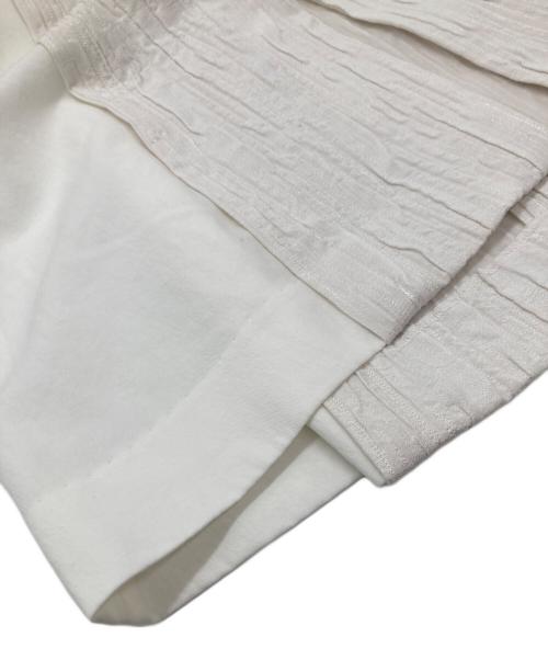 PUBLIC TOKYO 7（パブリックトウキョウ）PUBLIC TOKYO 7 (パブリックトウキョウ) フクレジャガードノースリーブワンピース ホワイト サイズ:FREEの古着・服飾アイテム