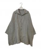 nest Robeネストローブ）の古着「天然染めウイングカラーオーバーシャツ」｜グレー