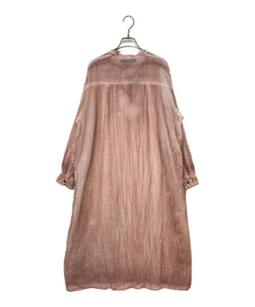 mizuiro-ind（ミズイロインド）mizuiro-ind (ミズイロインド) ピグメントダイシャツワンピース ピンク サイズ:-の古着・服飾アイテム