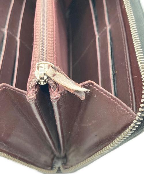 CHANEL（シャネル）CHANEL (シャネル) キャビアスキンマトラッセラウンドジップ財布 ブラックの古着・服飾アイテム