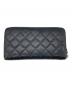 CHANEL (シャネル) キャビアスキンマトラッセラウンドジップ財布 ブラック：36000円