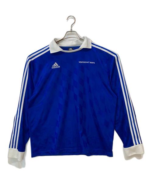 adidas（アディダス）adidas (アディダス) Gosha Rubchinskiy (ゴーシャラブチンスキー) Football Jersey ブルー サイズ:Mの古着・服飾アイテム