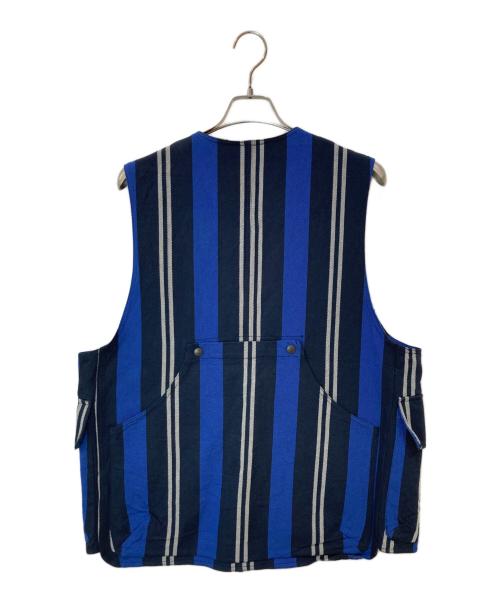 THE ALASKAN（アラスカン）THE ALASKAN (アラスカン) AOZORA (アオゾラブルーヘブン) ストライプベスト ブルー サイズ:4の古着・服飾アイテム