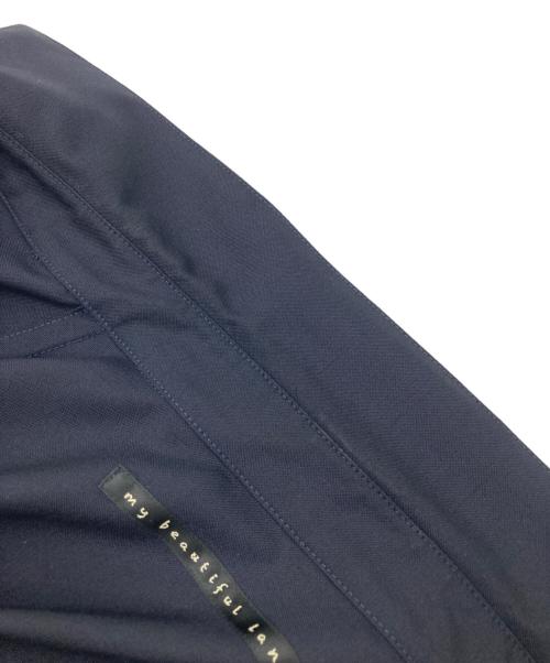 My Beautiful Landlet（マイビューティフルランドレット）My Beautiful Landlet (マイビューティフルランドレット) TROPICAL CLOTH BIG POCKET POLO ネイビーの古着・服飾アイテム