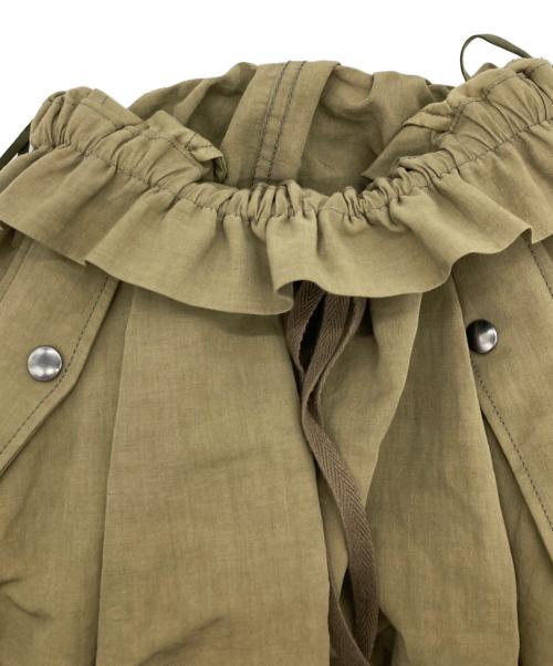 SACRA（サクラ）SACRA (サクラ) CO/LI WASHED TYPEWRITER SKIRT オリーブ サイズ:38の古着・服飾アイテム