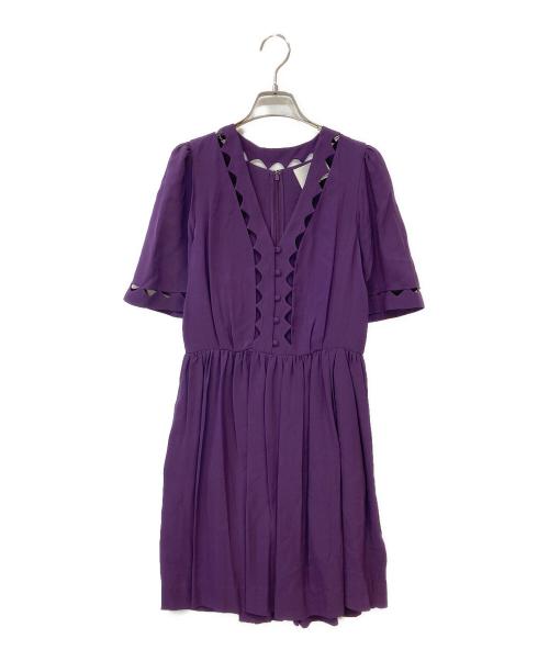 3.1 phillip lim（スリーワンフィリップリム）3.1 phillip lim (スリーワンフィリップリム) シルク ミドルワンピース ネイビー サイズ:2の古着・服飾アイテム