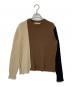 MARNI（マルニ）の古着「カシミヤ切り替えニット」｜ブラウン×ベージュ