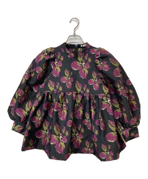 ESTNATION（エストネーション）ESTNATION (エストネーション) フラワージャガードブラウス ブラック サイズ:36の古着・服飾アイテム