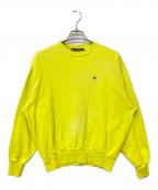Acne studiosアクネ ストゥディオス）の古着「フェイスパッチ クルーネックスウェット」｜イエロー