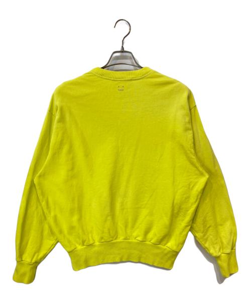 Acne studios（アクネ ストゥディオス）Acne studios (アクネ ストゥディオス) フェイスパッチ クルーネックスウェット イエロー サイズ:XXSの古着・服飾アイテム