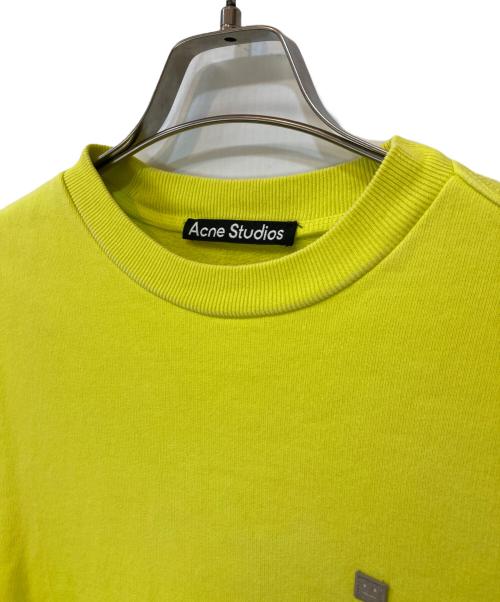 Acne studios（アクネ ストゥディオス）Acne studios (アクネ ストゥディオス) フェイスパッチ クルーネックスウェット イエロー サイズ:XXSの古着・服飾アイテム