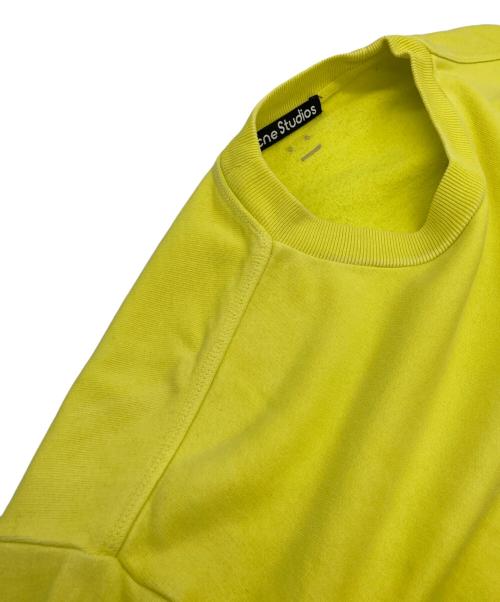 Acne studios（アクネ ストゥディオス）Acne studios (アクネ ストゥディオス) フェイスパッチ クルーネックスウェット イエロー サイズ:XXSの古着・服飾アイテム