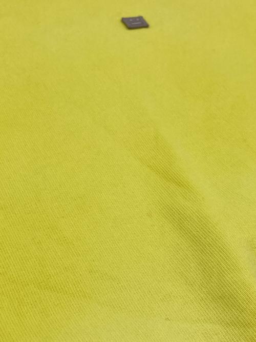 Acne studios（アクネ ストゥディオス）Acne studios (アクネ ストゥディオス) フェイスパッチ クルーネックスウェット イエロー サイズ:XXSの古着・服飾アイテム