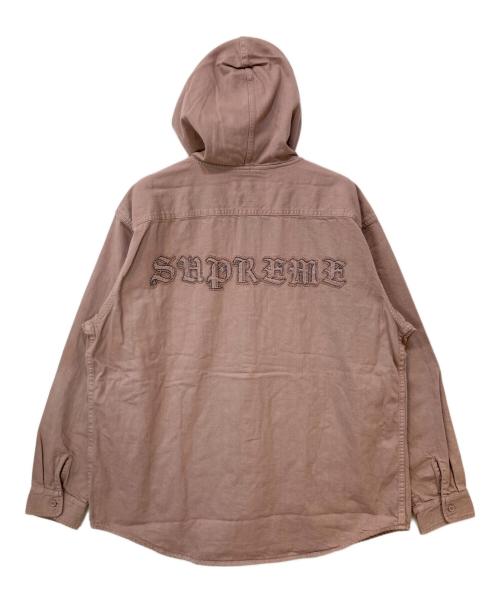SUPREME（シュプリーム）SUPREME (シュプリーム) Hooded Denim Shirt Dusty Pink Dusty Pink サイズ:Lの古着・服飾アイテム