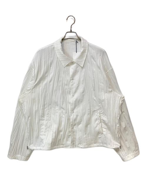KUON（クオン）KUON (クオン) pleated coaches jacket ホワイト サイズ:XLの古着・服飾アイテム