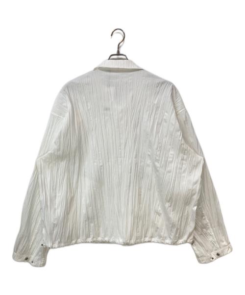 KUON（クオン）KUON (クオン) pleated coaches jacket ホワイト サイズ:XLの古着・服飾アイテム