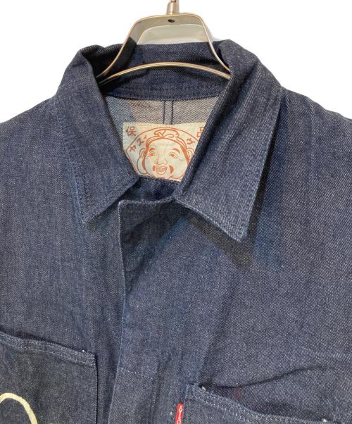 EVISU（エヴィス）EVISU (エヴィス) カモメペイント オールインワン インディゴ サイズ:38の古着・服飾アイテム