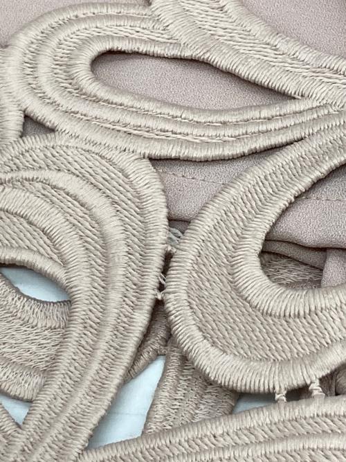 CELFORD（セルフォード）CELFORD (セルフォード) リボンレーススカート ピンクベージュ サイズ:36の古着・服飾アイテム