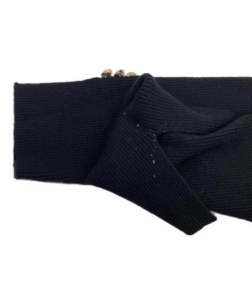 Mystrada（マイストラーダ）Mystrada (マイストラーダ) アシメプリーツドッキングワンピース ブラック×アイボリー サイズ:34の古着・服飾アイテム