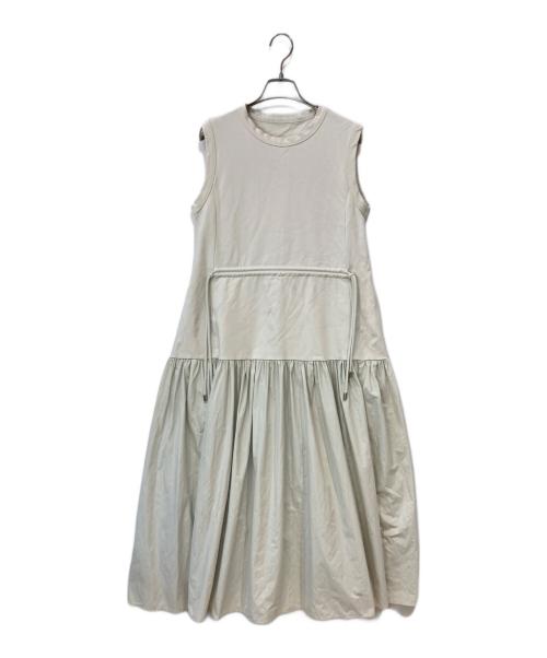 Adam et Rope（アダム エ ロペ）Adam et Rope (アダム エ ロペ) ドッキングワンピース ベージュ サイズ:Fの古着・服飾アイテム