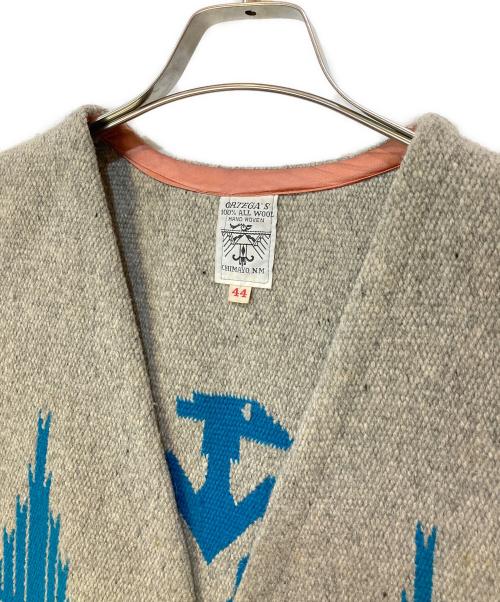 ORTEGA's（オルテガ）ORTEGA's (オルテガ) CHIMAYO HAND WOVEN 100% ALL WOOL VEST グレー サイズ:44の古着・服飾アイテム
