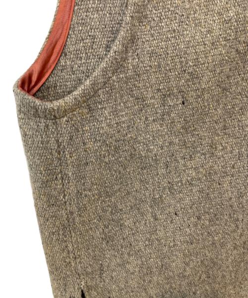 ORTEGA's（オルテガ）ORTEGA's (オルテガ) CHIMAYO HAND WOVEN 100% ALL WOOL VEST グレー サイズ:44の古着・服飾アイテム