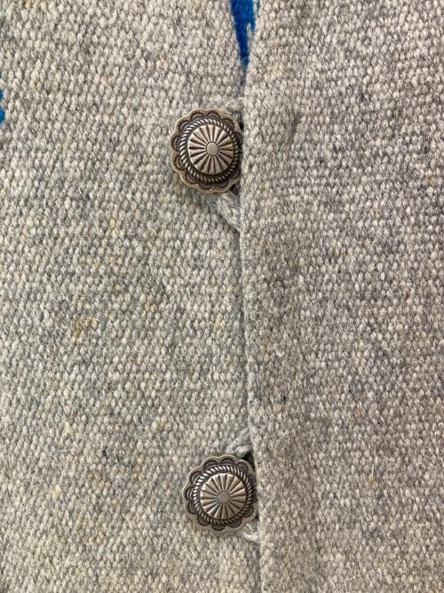 ORTEGA's（オルテガ）ORTEGA's (オルテガ) CHIMAYO HAND WOVEN 100% ALL WOOL VEST グレー サイズ:44の古着・服飾アイテム