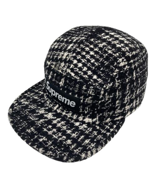 SUPREME（シュプリーム）SUPREME (シュプリーム) 13FW Broken Houndstooth Camp Cap ブロークン ハウンドトゥース キャンプキャップ ホワイト×ブラック サイズ:-の古着・服飾アイテム