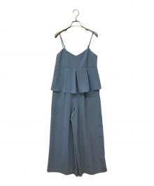 BALLSEY（ボールジィ）の古着「パフィーツイル ペプラムオールインワン」｜ブルー