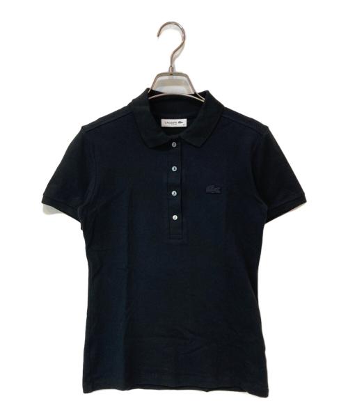 LACOSTE（ラコステ）LACOSTE (ラコステ) ストレッチコットンピケポロシャツ ブラック サイズ:34の古着・服飾アイテム