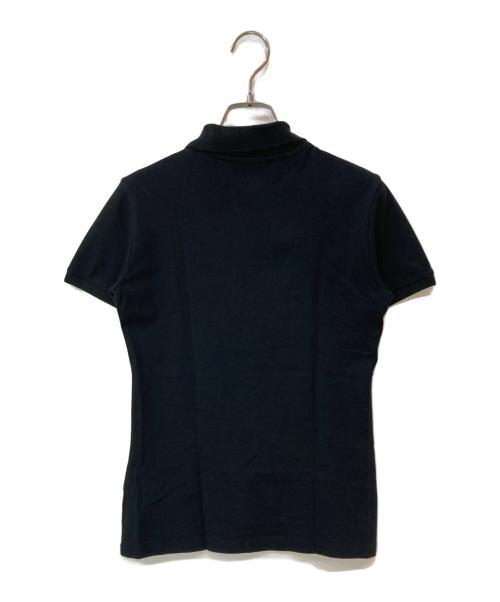 LACOSTE（ラコステ）LACOSTE (ラコステ) ストレッチコットンピケポロシャツ ブラック サイズ:34の古着・服飾アイテム