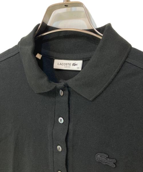 LACOSTE（ラコステ）LACOSTE (ラコステ) ストレッチコットンピケポロシャツ ブラック サイズ:34の古着・服飾アイテム