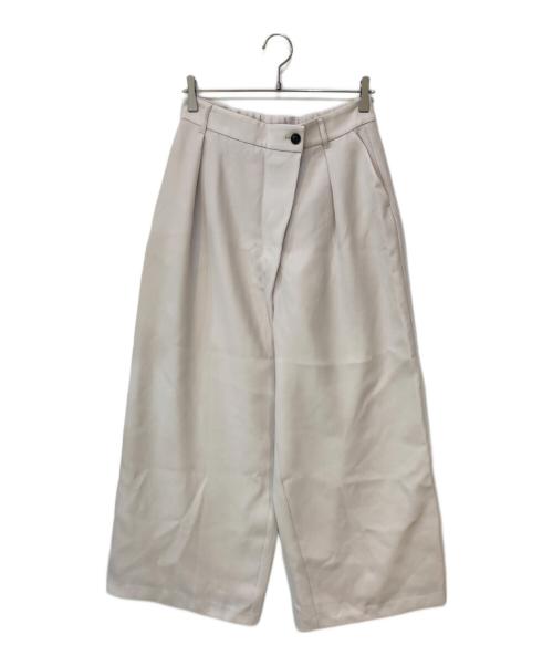 UNFILO（アンフィーロ）UNFILO (アンフィーロ) アシンメトリー ラップパンツ グレー サイズ:Lの古着・服飾アイテム