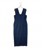 formeフォルメ）の古着「ShoulderpadsDress」｜インディゴ