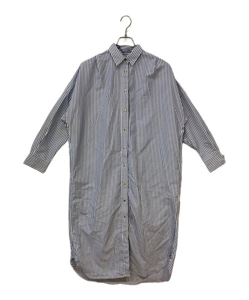 Loungedress（ラウンジドレス）Loungedress (ラウンジドレス) ストライプシャツワンピース ホワイト×ブルー サイズ:Freeの古着・服飾アイテム