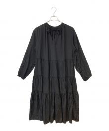 ANNE COQUINE（アンコキーヌ）の古着「2WAYティアードワンピース」｜ブラック
