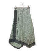 PRANK PROJECTプランクプロジェクト）の古着「Washed Satin Lace Trim Skirt」｜ベージュ