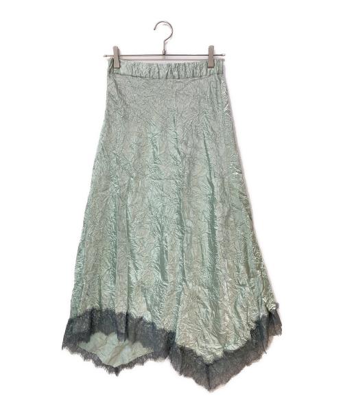 PRANK PROJECT（プランクプロジェクト）PRANK PROJECT (プランクプロジェクト) Washed Satin Lace Trim Skirt ベージュ サイズ:38の古着・服飾アイテム