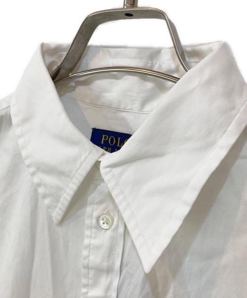 POLO RALPH LAUREN（ポロ・ラルフローレン）POLO RALPH LAUREN (ポロ・ラルフローレン) オーバーサイズ フィット ロゴ コットン シャツ ホワイト サイズ:Sの古着・服飾アイテム