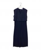 DES PRESデ プレ）の古着「サテンジョーゼット オールインワン」｜ネイビー