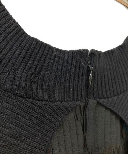 AULA AILA（アウラアイラ）AULA AILA (アウラアイラ) プリーツホルターワンピース ブラックの古着・服飾アイテム