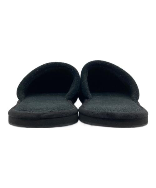 CHROME HEARTS（クロムハーツ）CHROME HEARTS (クロムハーツ) ホースシュー刺繍ホテルスリッパ ブラック サイズ:Mの古着・服飾アイテム