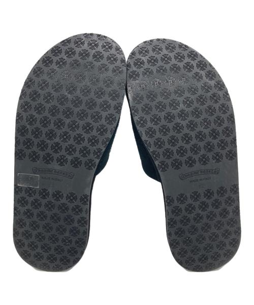 CHROME HEARTS（クロムハーツ）CHROME HEARTS (クロムハーツ) ホースシュー刺繍ホテルスリッパ ブラック サイズ:Mの古着・服飾アイテム