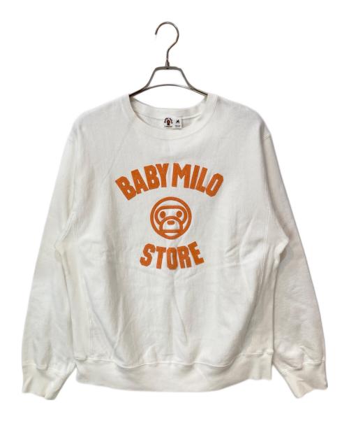 BABY MiLO（ベビーマイロ）BABY MiLO (ベビーマイロ) 裏起毛スウェット ホワイト サイズ:Mの古着・服飾アイテム